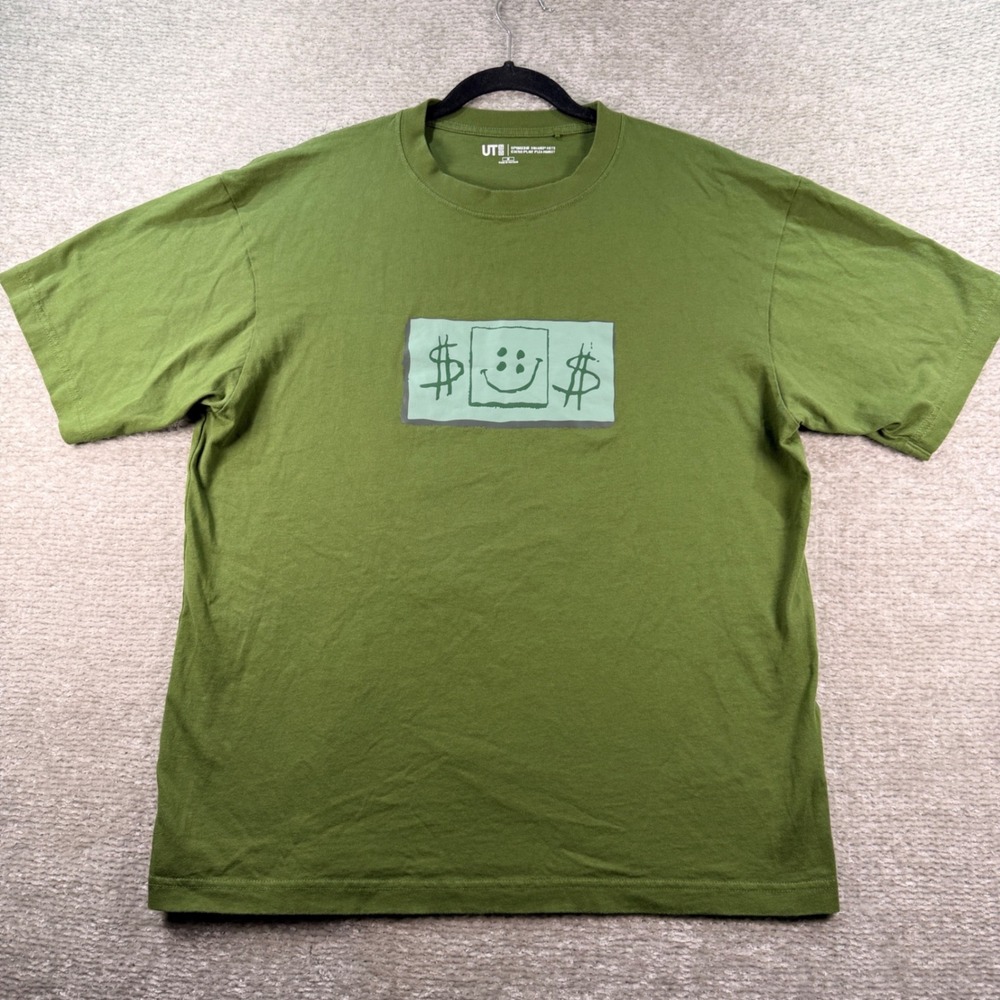 Uniqlo CPFM SpongeBob SquarePants T-Shirt 100% Cotton Medium Green Streetwear - Picture 1 of 7